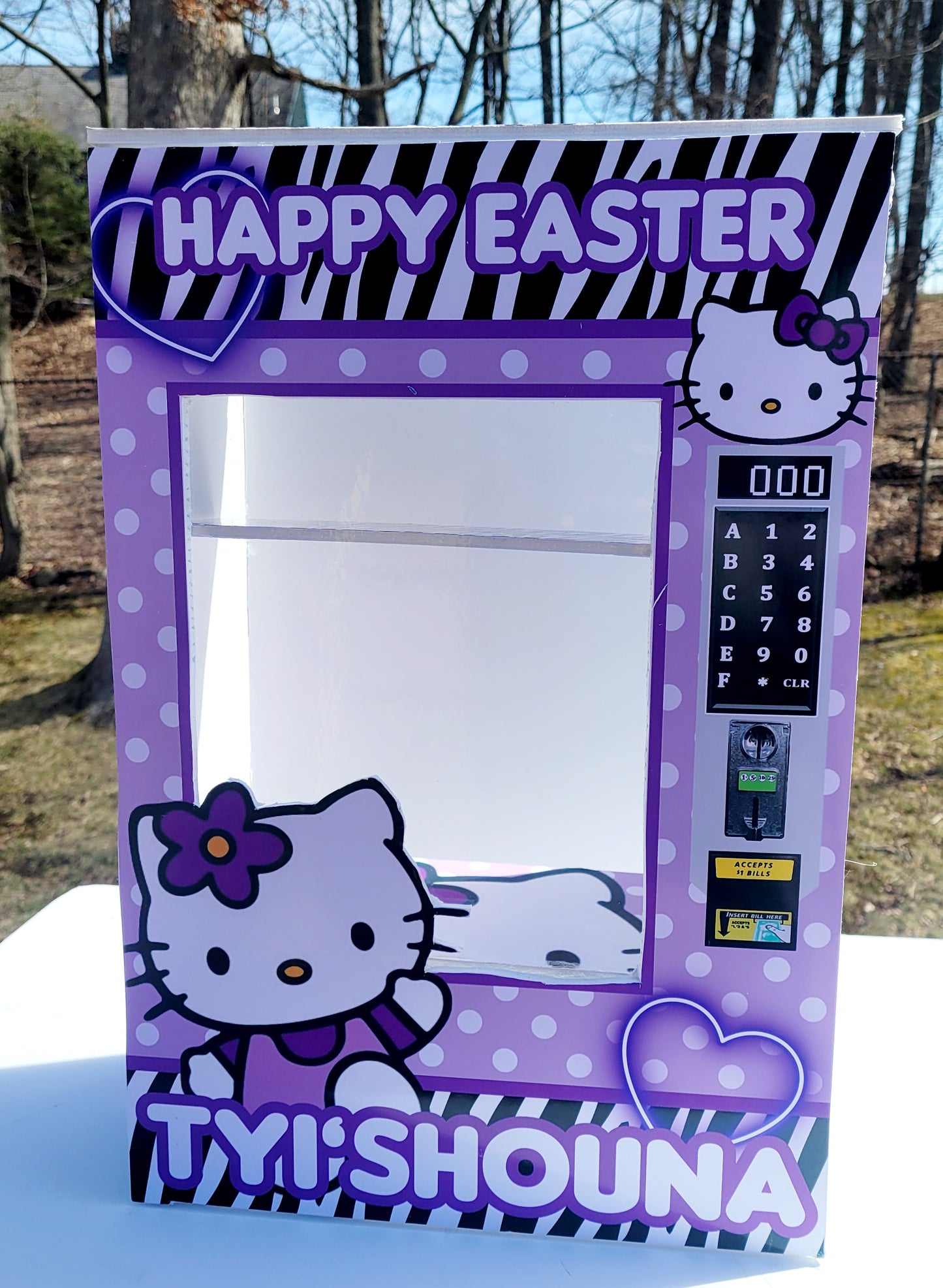 Hello Kitty Vending Machine Template | Editable 13x19 and 16x20 Canva Templates| Hello Kitty Party Gift | Custom Vending Machine