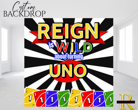 First Birthday UNO Backdrop | UNO First Birthday Party | Birthday Backdrop | Birthday Banner | First Birthday Decorations