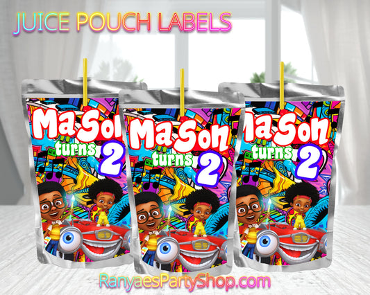 Motown Magic Juice Pouch Labels | Custom Juice Pouch Labels | Motown Magic Party | Capri Sun Labels | Kool-Aid Jammer Labels