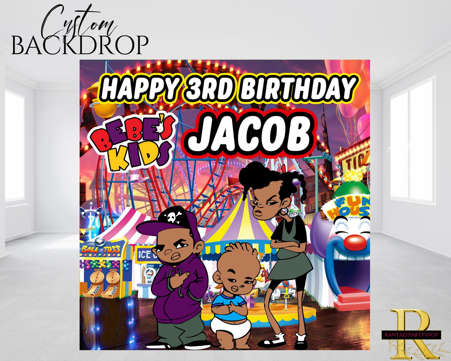 BeBe's Kids Vinyl Backdrop | BeBe's Kids Banner | Birthday Backdrop | Birthday Party Banner