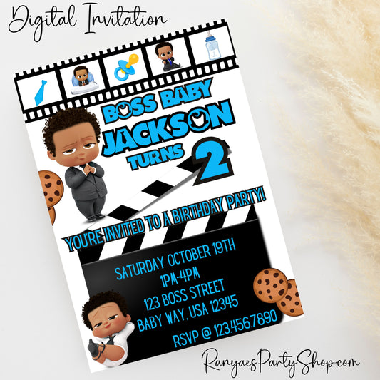 Boss Baby 5x7 Digital Invitation | Boss Baby Party Invite | Boss Baby | Birthday Party Invitation | Digital File Only