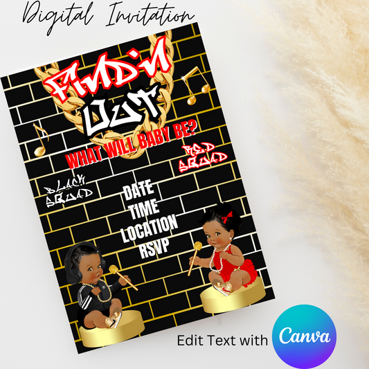 Find'N Out 5x7 Digital Invitation | Editable Text with  Canva | You Save | You Download | You Print | Digital File Only