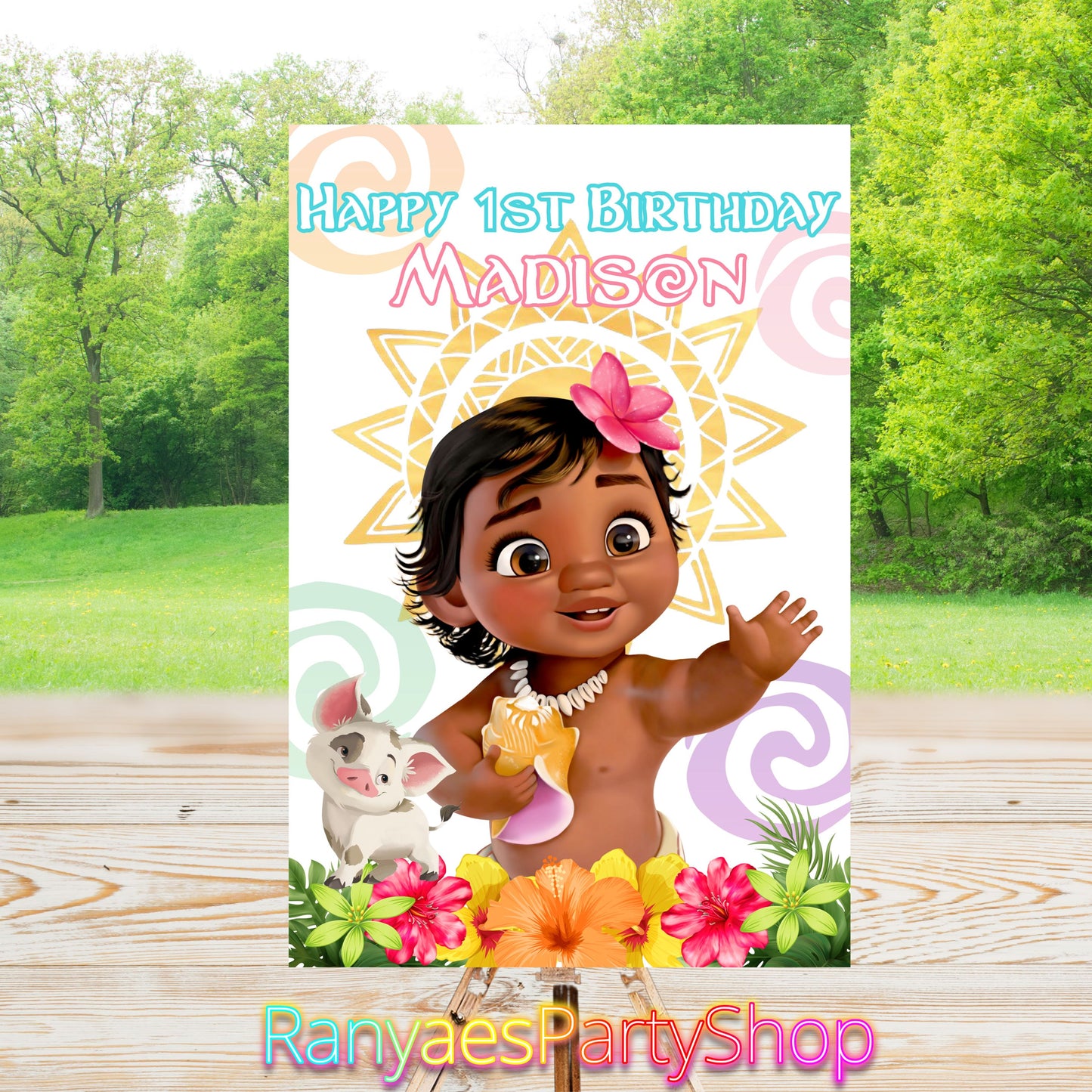 Moana Party Sign | Moana Digital Party Sign | Welcome Party Sign | 20x30 | Digital File Only