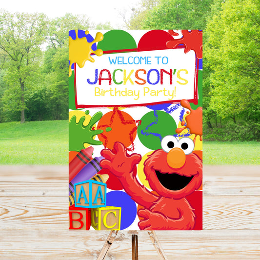 Elmo's World Party Sign | Digital Party Sign | Welcome Party Sign | 20x30 | Digital File Only