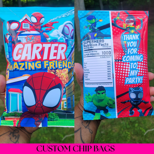 Custom Chip Bags | Chip Bag Party Favors | Chip Bag Wrappers | Chip Bag | Custom Party Chip Bag Favors