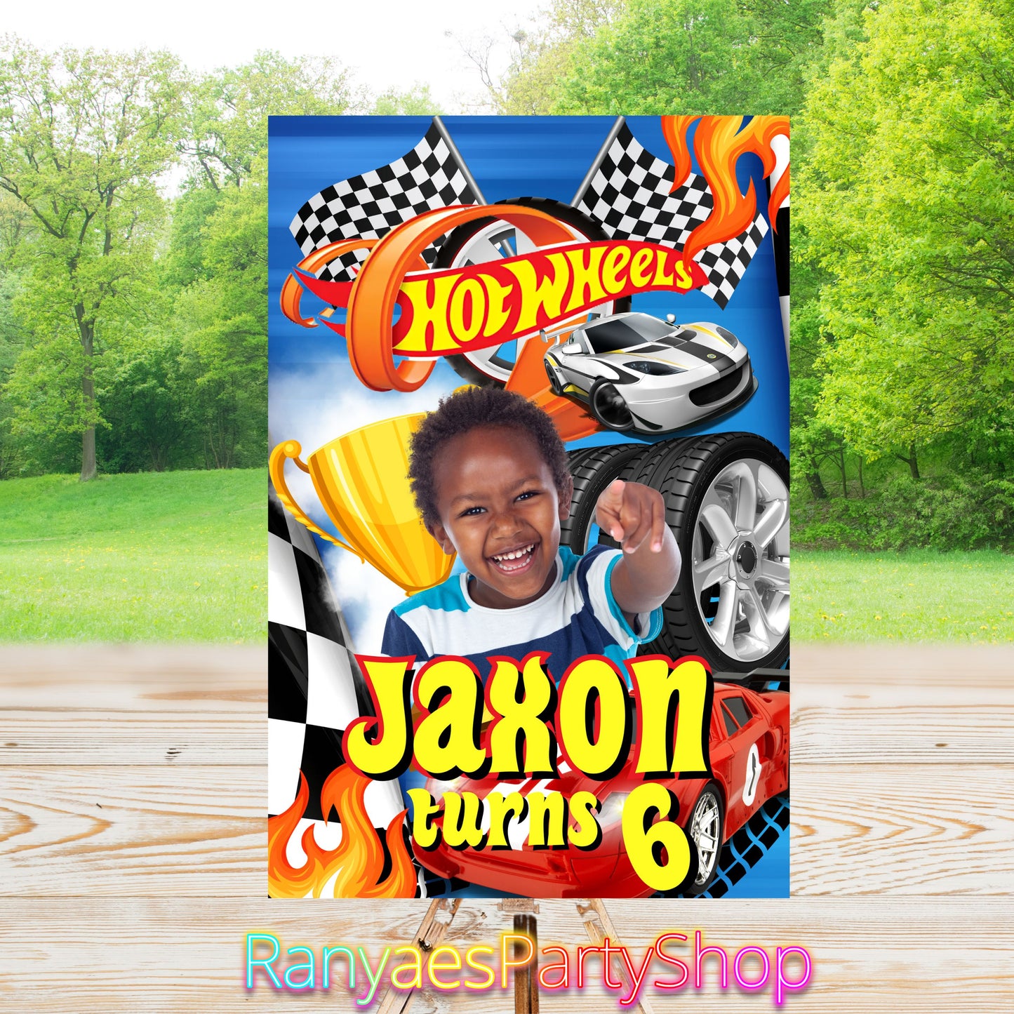 Hot Wheels Birthday Party Sign | Hot Wheels Party Digital Party Sign | Welcome Party Sign | 20x30 | Digital File Only