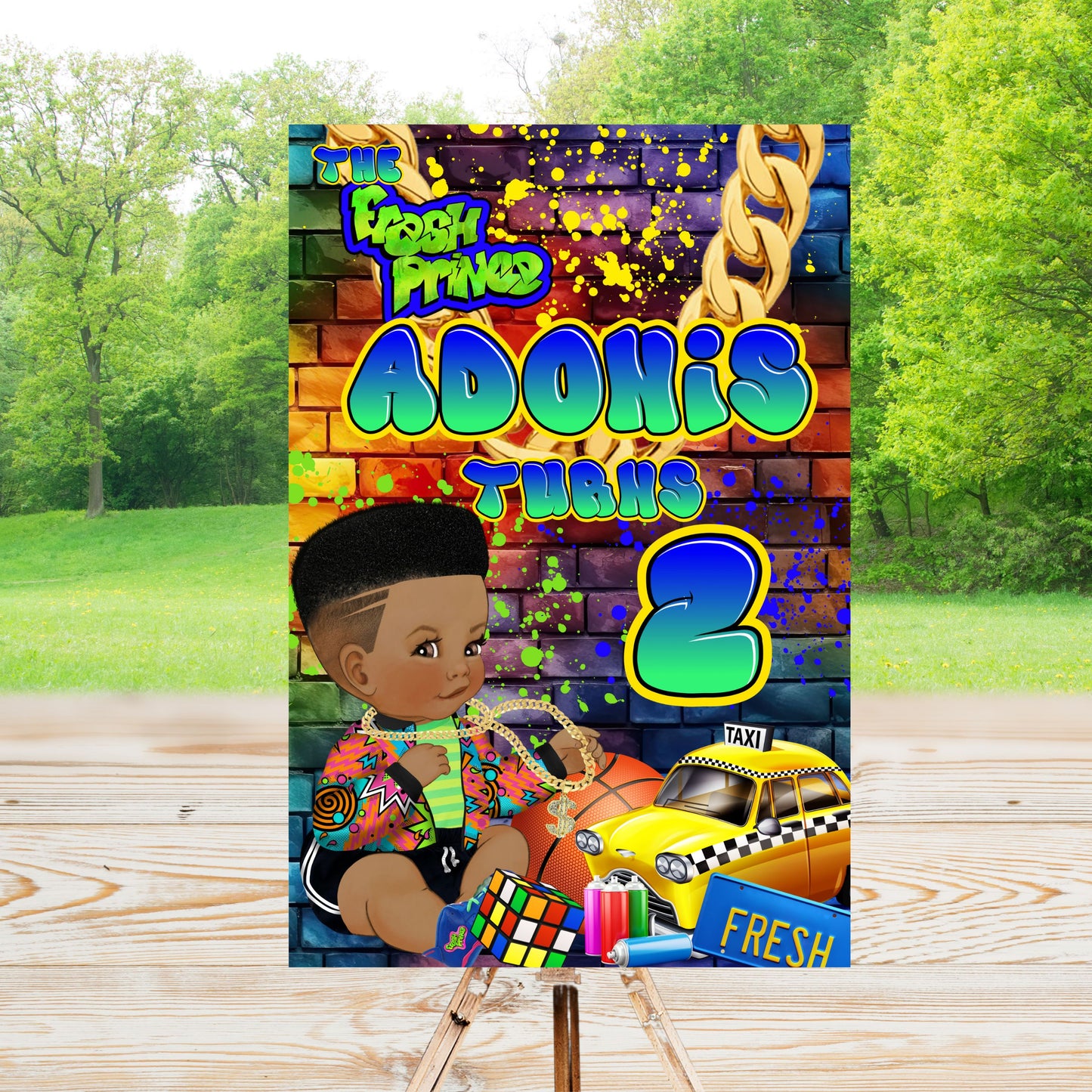 Fresh Prince Party Sign | Digital Party Sign | Welcome Party Sign | 20x30 | Digital File Only