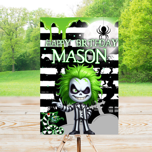 Beetlejuice Party Sign | Digital Party Sign | Welcome Party Sign | 20x30 | Digital File Only