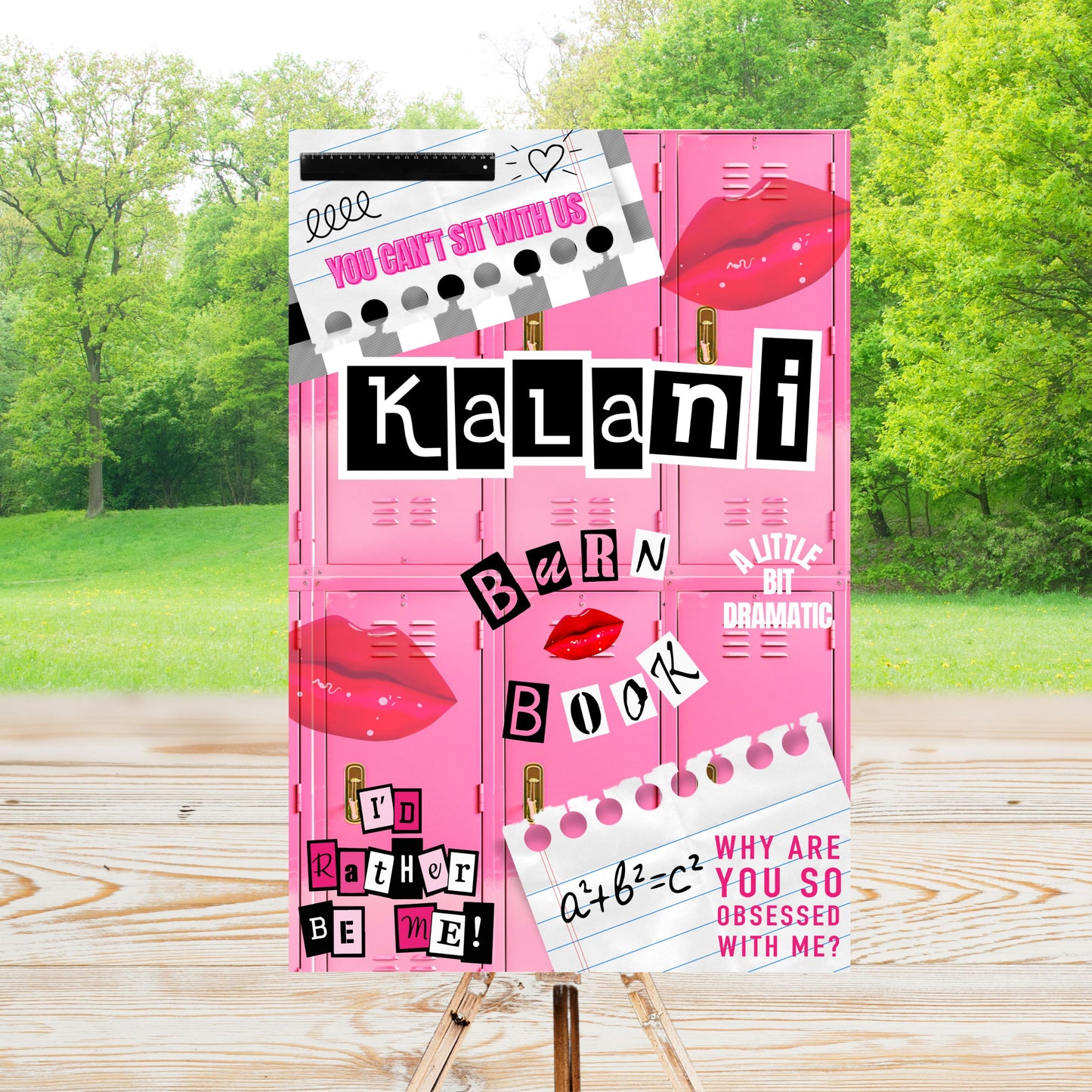 Mean Girls Party Sign | Editable Text with Canva | Digital Poster | Edit | Save | Download | Print