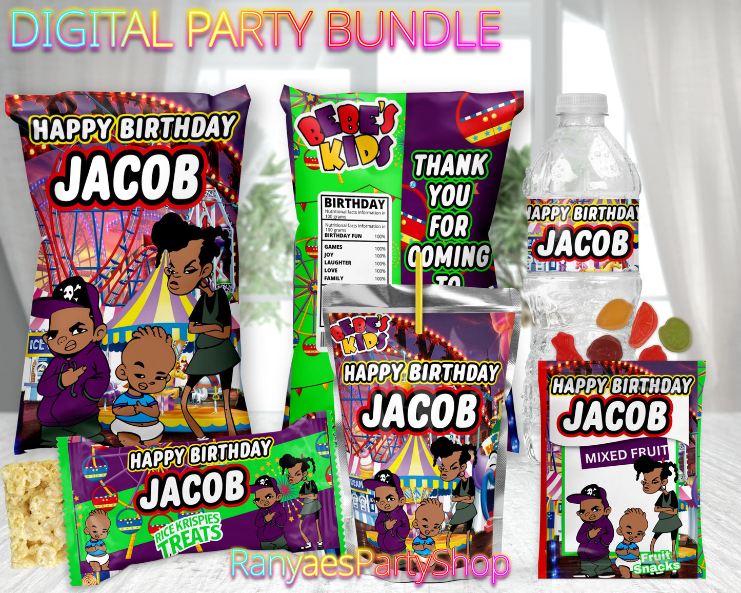 BeBe's Kids Digital Party Package | BeBe's Kids Party Bundle | BeBe's Kids Birthday Party Package | Digital File Only