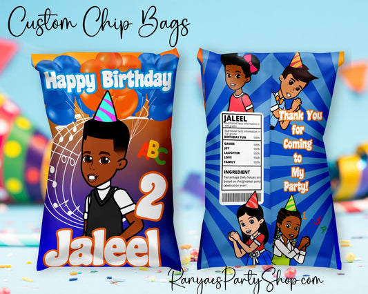 Gracie's Corner Boy Chip Bag Favors | Custom Chip Bags | Custom Birthday Chip Bags | Gracie's Corner Chip Bags