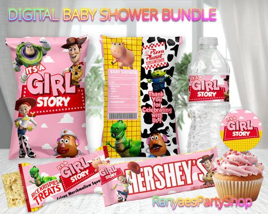 Girl Story Baby Shower Digital Package | Instant Download | You Download | You Print | You Assemble