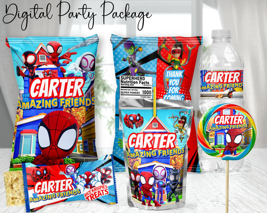 Spidey and His Amazing Friends Digital Party Package | Spidey Party Bundle | Spidey and His Amazing Friends | Birthday Party Package | Digital File Only