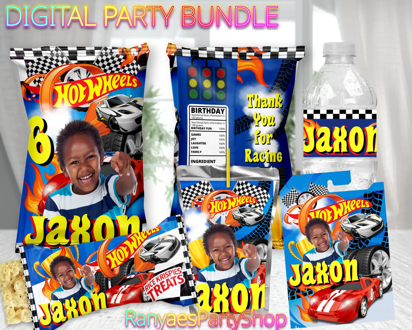 Hotwheels Digital Party Package | Hotwheels Party Bundle | Hotwheels Birthday Party Package | Digital File Only