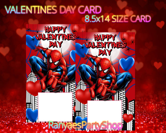 Spiderman Valentines Day Card | Valentines Day Card | 8.5x14 | Digital File Only | INSTANT DOWNLOAD