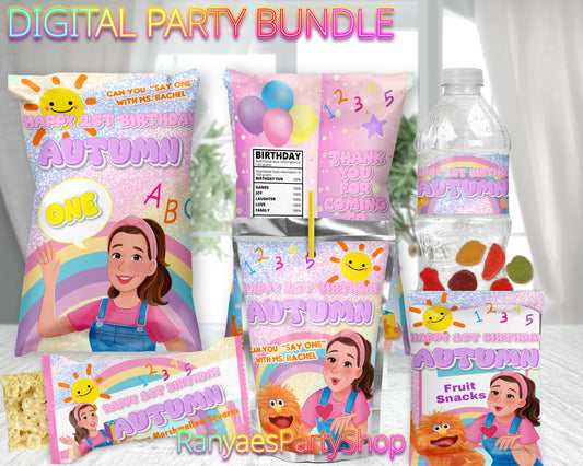 Ms. Rachel Digital Party Package | Ms. Rachel Party Bundle | Ms. Rachel Birthday Party Package | Digital File Only