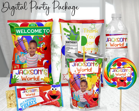 Elmo's World Digital Party Package | Elmo's World Party Bundle | Birthday Party Package | Digital File Only