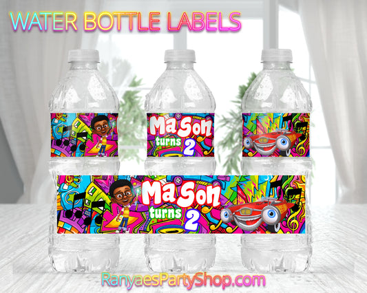 Motown Magic Water Bottle Labels | Custom Water Bottle Labels | Motown Magic Party | Motown Magic Water Bottle Favors